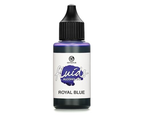 30ml Fluids Alcohol Ink ROYAL BLUE, Alkoholtinte für Fluid Art und Resin, blau von Octopus
