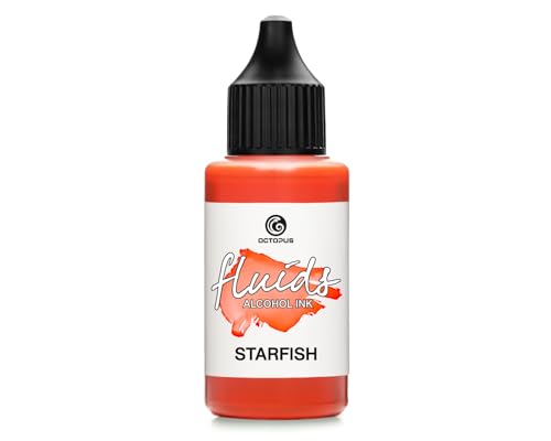 Octopus 30ml Fluids Alcohol Ink Starfish, Alkoholtinte für Fluid Art und Resin, orange Octopus 30ml Fluids Alcohol Ink Starfish, Alkoholtinte für Fluid Art und Resin, orange von Octopus