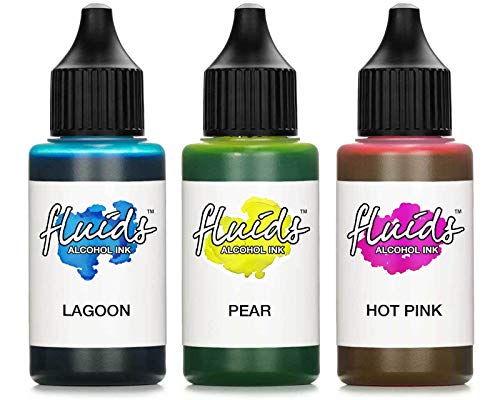 Octopus 3X 30 ml Fluids Alcohol Ink Set Lagoon, PEAR, HOT PINK Alkohol Ink, Alkoholtinte für Fluid Art, Resin Art und Epoxidharz Farbe Octopus 3X 30 ml Fluids Alcohol Ink Set Lagoon, PEAR, HOT PINK Alkohol Ink, Alkoholtinte für Fluid Art, Resin Art und Epoxidharz Farbe von Octopus