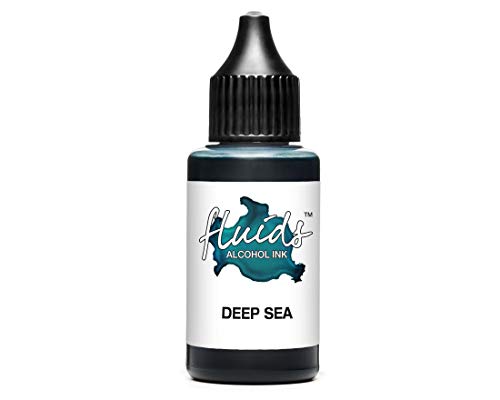 Fluids Alcohol Ink Deep Sea, Alkoholtinte für Fluid Art und Resin, blau 30ml von Octopus