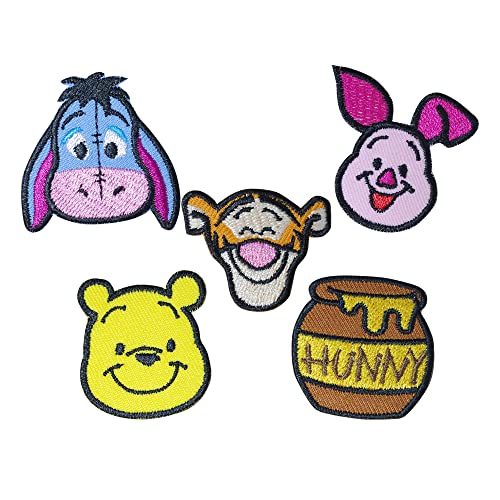 Octory Bügelbild mit Winnie Puuh und Cartoon-Figuren, für Kleidung, zum Aufbügeln oder Aufbügeln, für Jeans, Hüte, Taschen, 5 Stück Octory Bügelbild mit Winnie Puuh und Cartoon-Figuren, für Kleidung, zum Aufbügeln oder Aufbügeln, für Jeans, Hüte, Taschen, 5 Stück von Octory