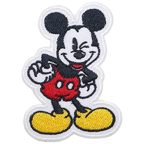 Octory Smile Mickey Aufnäher zum Aufbügeln für Kleidung, zum Aufbügeln, bestickt, für Jeans, Hüte, Taschen (Mickey) von Octory