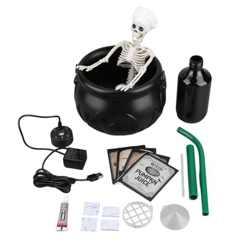 Halloween -Dekorationen Innenraum 8 Zoll Hexen Kessel mit Skelett Duschkappe (e) von Ocuuer