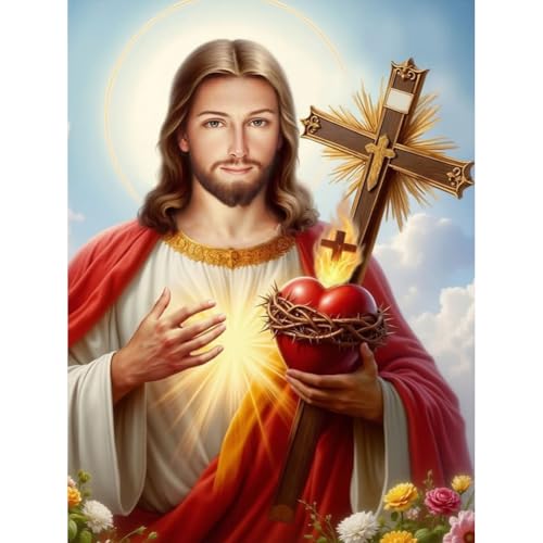 Ocuuer 30x40 cm Our Lady 5d DIY Full Drill Round Malerei Kit for Wohnkultur (SZ6358) von Ocuuer