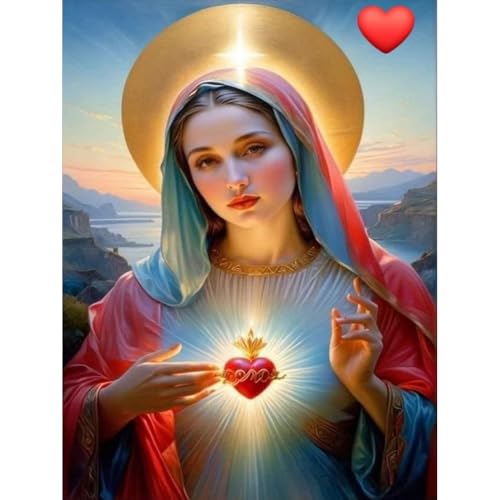 Ocuuer 30x40 cm Our Lady 5d DIY Full Drill Round Malerei Kit for Wohnkultur (SZ6360) von Ocuuer