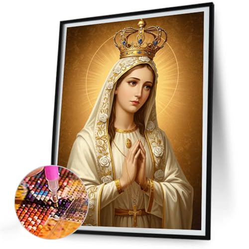 Ocuuer 30x40 cm Our Lady 5d DIY Full Drill Round Malerei Kit for Wohnkultur (SZ6364) von Ocuuer
