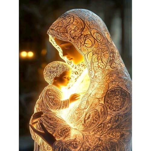 Ocuuer 30x40 cm Our Lady 5d DIY Full Drill Round Malerei Kit for Wohnkultur (SZ6365) von Ocuuer