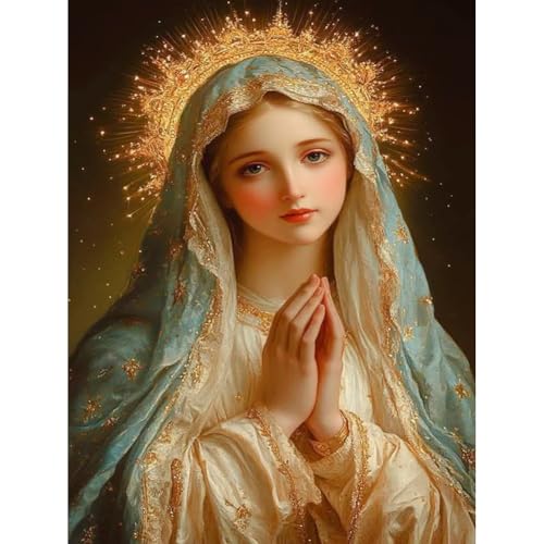 Ocuuer 30x40 cm Our Lady 5d DIY Full Drill Round Malerei for Wohnkultur (SZ6363) von Ocuuer