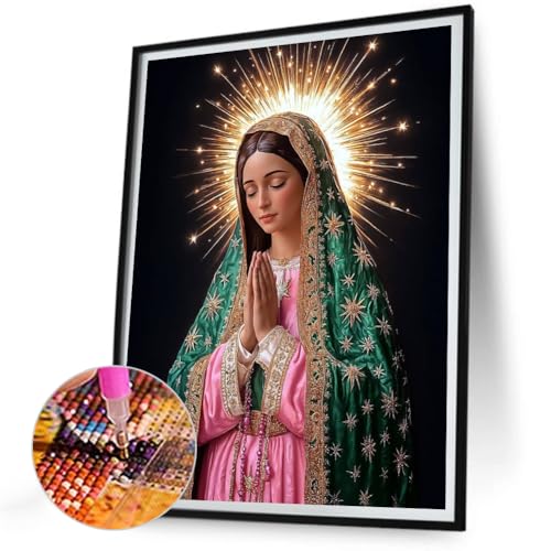 Ocuuer 30x40 cm Our Lady 5d DIY Full Drill Round Malteset for Wohnkultur (SZ6359) von Ocuuer