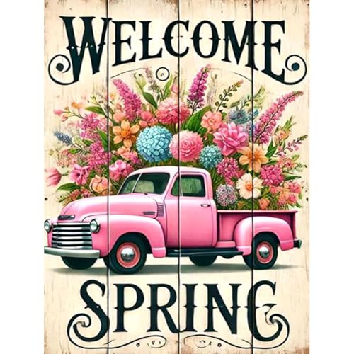 Ocuuer 5D DIY Full Round Drill Flower Cart Decry Craft 30x40 cm (SZ6244) von Ocuuer