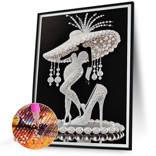 Ocuuer 5D DIY Partial Special geformtes Bohrendiamant -Malset Elegante Dame 30x40 cm (CX304) von Ocuuer