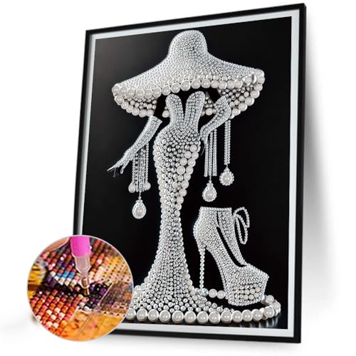 Ocuuer 5D DIY Partial Special geformtes Drill Malerei Kit Elegante Lady 30x40 cm (CX303) von Ocuuer