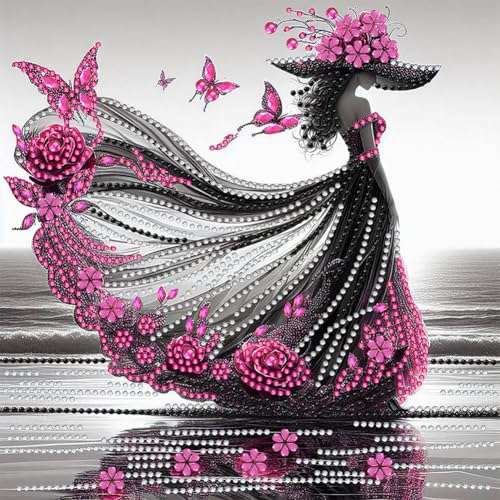 Ocuuer 5d DIY Partial Special geformtes Bohrendiant -Malerei Kit Lady Dekoration 30x30 cm (YXC1002) von Ocuuer