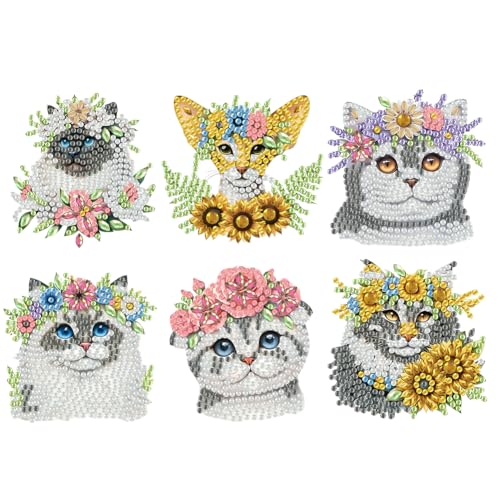 Ocuuer 6PCS CAT DIY Magnet Kühlschrank for Anfänger Erwachsene (LY1154) von Ocuuer