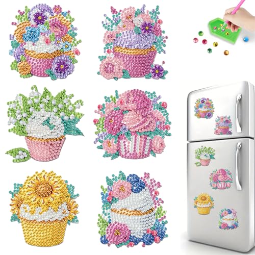 Ocuuer 6PCS Kuchen DIY Diamant Malerei Magnet Kühlschrank for Erwachsene Anfänger Ocuuer 6PCS Kuchen DIY Diamant Malerei Magnet Kühlschrank for Erwachsene Anfänger von Ocuuer