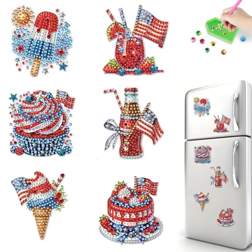 Ocuuer 6PCS Kühlschrankmagnet Kühlschrank Magnet (Independence Day Food) (BHF020) von Ocuuer