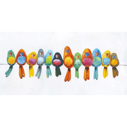 Ocuuer Buntes Vögel gedrucktes Kreuzstich -Kit 60x30 cm DIY 11CT Stickerei Bastelsatz (5) von Ocuuer