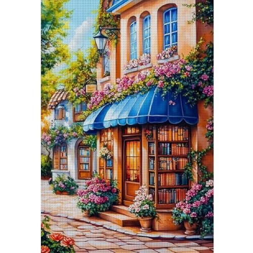 Ocuuer Cafe Printed Cross Stitch Kit 70x50 cm DIY 11CT Stickerei Bastel -Set Dekor (3) von Ocuuer