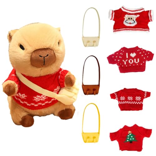 Ocuuer DIY Cartoon Capybara Puppen mit Kleidung und Tasche Kawaii Capybara Spielzeug Capybara Gefüllte Plüschtiere Home Room Decor Ocuuer DIY Cartoon Capybara Puppen mit Kleidung und Tasche Kawaii Capybara Spielzeug Capybara Gefüllte Plüschtiere Home Room Decor von Ocuuer