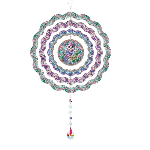 Ocuuer DIY Rotation Wind Chime Art Hanging Anhänger (Owl A) (JS1007) von Ocuuer