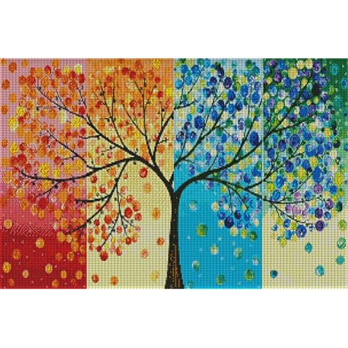 Ocuuer Full Stickerei Eco-Cotton-Thread 14CT Counted Tree Cross Stitch Kit64x41cm Ocuuer Full Stickerei Eco-Cotton-Thread 14CT Counted Tree Cross Stitch Kit64x41cm von Ocuuer