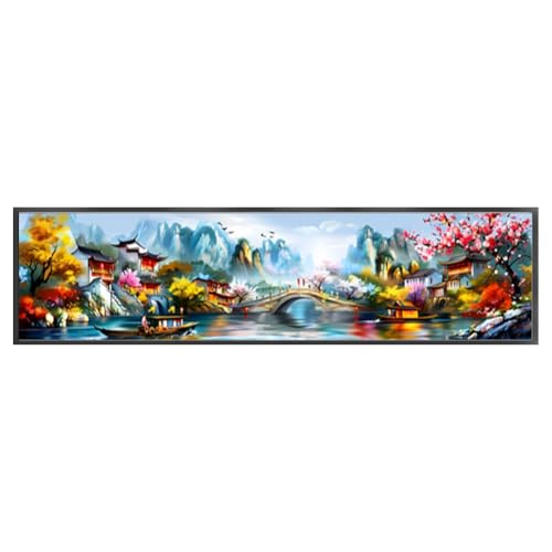 Ocuuer Jiangnan gedrucktes Kreuzstich -Kit 176x49cm DIY 11CT Stickstätte Bastelsatz Dekor (1) von Ocuuer