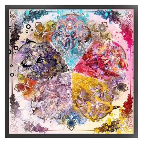 Ocuuer Mädchen gedrucktes Kreuzstich -Kit 95x95cm DIY 14ct Stickerei Bastel Set Home Decor Ocuuer Mädchen gedrucktes Kreuzstich -Kit 95x95cm DIY 14ct Stickerei Bastel Set Home Decor von Ocuuer