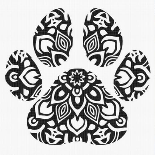 Ocuuer Pfotengedruckter Kreuzstich -Kit 40x40cm DIY 11CT Stickerei Bastel Set Home Decor Ocuuer Pfotengedruckter Kreuzstich -Kit 40x40cm DIY 11CT Stickerei Bastel Set Home Decor von Ocuuer