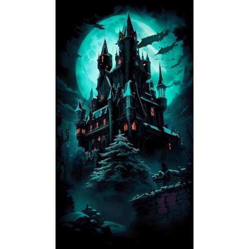 Ocuuer Schloss gedrucktes Kreuzstich -Kit 40x70cm DIY 11CT Stickerei Bastel Set Home Decor (1) von Ocuuer