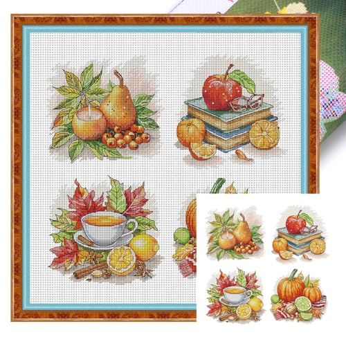 Ocuuer Teilweise Stickerei Öko-Cotton-Thread 14CT Print Still Life Cross Stitch41x41cm Ocuuer Teilweise Stickerei Öko-Cotton-Thread 14CT Print Still Life Cross Stitch41x41cm von Ocuuer
