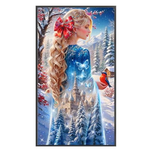 Ocuuer Vollständige Stickerei aus Öko-Baumwollgarn, 14-karätig bedruckt, Kreuzstich-Set „Mädchen“, Kunst, 40 x 70 cm Ocuuer Vollständige Stickerei aus Öko-Baumwollgarn, 14-karätig bedruckt, Kreuzstich-Set „Mädchen“, Kunst, 40 x 70 cm von Ocuuer