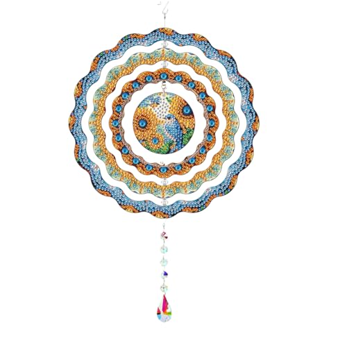 Ocuuer rotierende Wind Chime Art Hanging Anhänger (Sonnenblume B) (JS1005) von Ocuuer