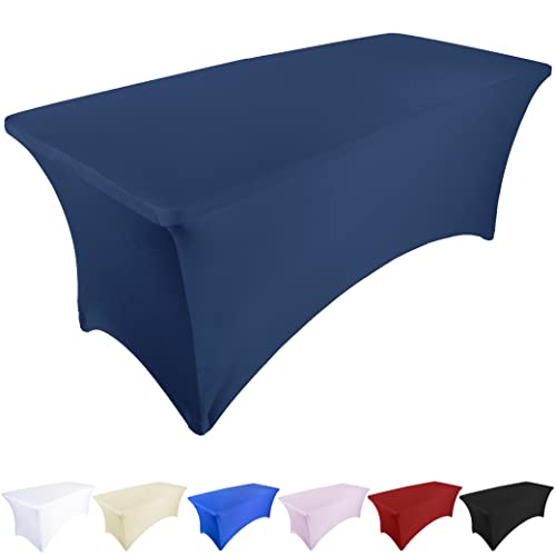 Ocves Stretch-Tischdecke, 1,8 m, Spandex, Polyester, rechteckig, dehnbar, für Hochzeit, Party, Cocktailbar, Bastelausstellungen, waschbare Tischdecke,1,8 m Ocves Stretch-Tischdecke, 1,8 m, Spandex, Polyester, rechteckig, dehnbar, für Hochzeit, Party, Cocktailbar, Bastelausstellungen, waschbare Tischdecke,1,8 m von Ocves