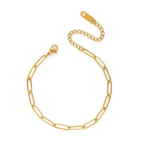 OdDdot Edelstahlhalskette für Frauen Punk Gold Büroklammer Gliederkette Halskette 18 Karat vergoldeter Schmuck Trendige Pride-Halskette Geschenk OdDdot Edelstahlhalskette für Frauen Punk Gold Büroklammer Gliederkette Halskette 18 Karat vergoldeter Schmuck Trendige Pride-Halskette Geschenk von OdDdot