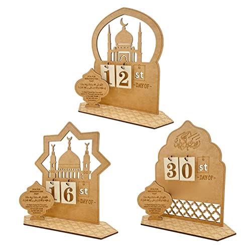 Odavom Ramadan Kalender Holz, Countdown, Eid Mubaraks, , Aus, DIY Ornament, Party Dekoration Handwerk von Odavom