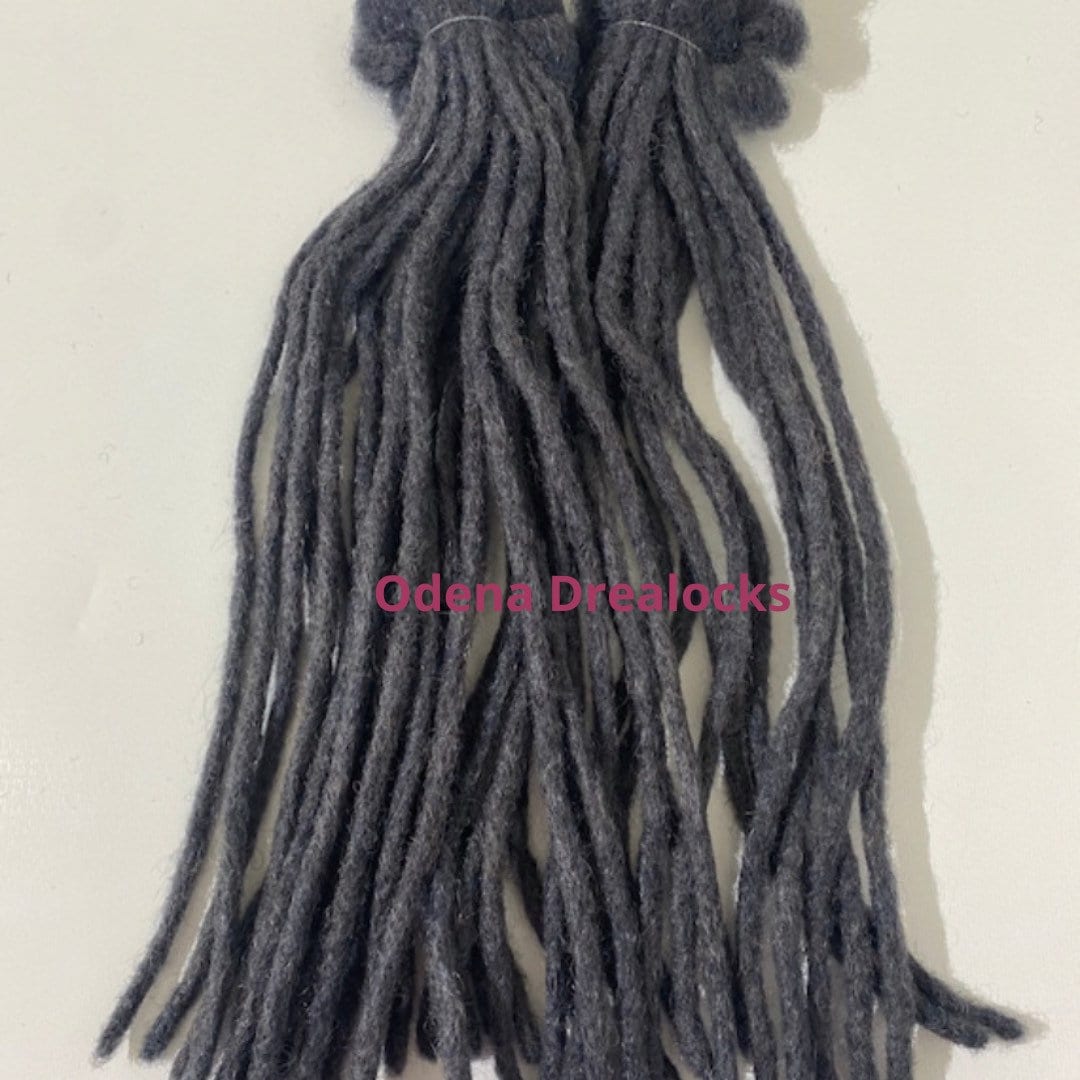 14 Zoll 0, 4cm Deep Grey Blueish Colour Human Hair Locs Extensions 100% Dreadlock Locken Erweiterungen 40 Stück von Odenadreadlocks