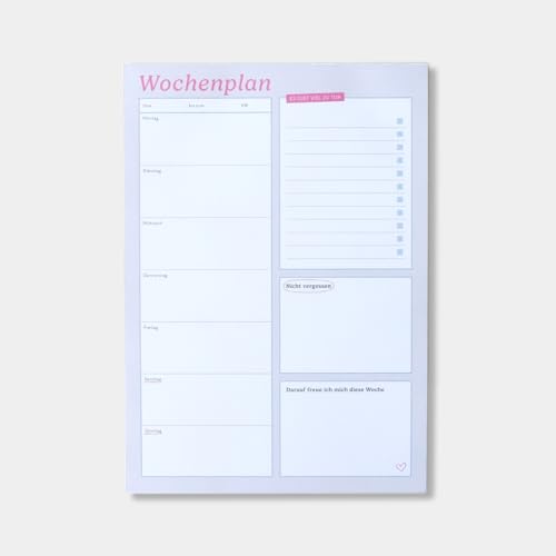 Odernichtoderdoch Notizblock A4 Wochenplan - Deine Wochenplanung im Überblick, alle Termine & To-Do`s auf einen Blick, schlichtes Design Odernichtoderdoch Notizblock A4 Wochenplan - Deine Wochenplanung im Überblick, alle Termine & To-Do`s auf einen Blick, schlichtes Design von Odernichtoderdoch