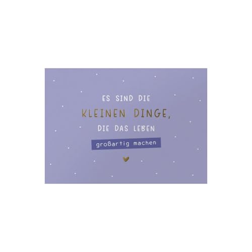 Odernichtoderdoch Postkarte „Kleine Dinge“ mit Gold - A6 Grußkarte mit Goldfolienprägung, Kompliment, Mutmacher & Reminder in einem Odernichtoderdoch Postkarte „Kleine Dinge“ mit Gold - A6 Grußkarte mit Goldfolienprägung, Kompliment, Mutmacher & Reminder in einem von Odernichtoderdoch