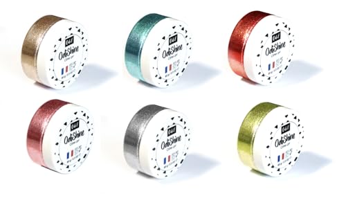 Odishine Glittergel – Odif – Set mit 6 Farben – alle Untergründe von Odif