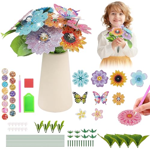 OdiuK Blumen Basteln Mädchen 5 6 7 8 9 10 Jahre, 10 Stück Diamond Painting Blumenstrauß Schmetterling Kinder Geschenk DIY Basteln Spielzeug für Mädchen ab 5-12 Jahre Freundschaft Geschenk(Keine Vase) OdiuK Blumen Basteln Mädchen 5 6 7 8 9 10 Jahre, 10 Stück Diamond Painting Blumenstrauß Schmetterling Kinder Geschenk DIY Basteln Spielzeug für Mädchen ab 5-12 Jahre Freundschaft Geschenk(Keine Vase) von OdiuK