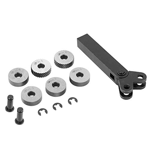 7-teiliges Stahl-Rändelwerkzeug, Godrone 0,5/1/2 Mm Diagonales Doppelrad-Linear-Rändel-Set, Drehmaschine 7-teiliges Stahl-Rändelwerkzeug, Godrone 0,5/1/2 Mm Diagonales Doppelrad-Linear-Rändel-Set, Drehmaschine von Odorkle