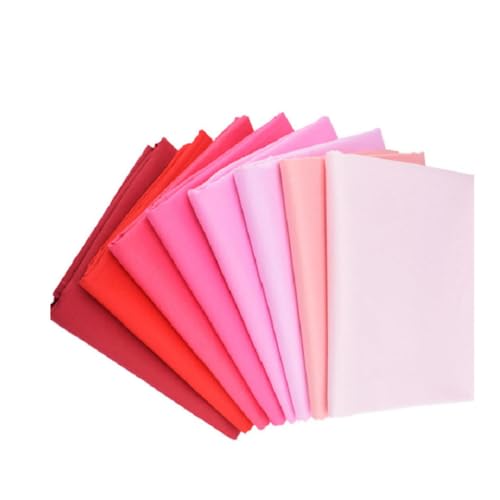 Odot 8 Stück Stoffe zum Nähen, Patchwork Stoffe Paket Jacquard Ornament Gobelin Möbelstoff für Quilten DIY Handwerk Scrapbooking, Dekostoffe Handwerken (Rot,50x50cm) von Odot