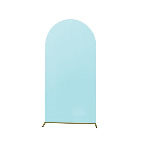 Odot Bogen Hintergrundabdeckung Hochzeitsbogen Abdeckung Runde Oberseite Hintergrund Ständer Abdeckung für Hochzeit Geburtstag Garten Party Bankett Dekoration (6.6ft/ 200x100cm,Blau) von Odot