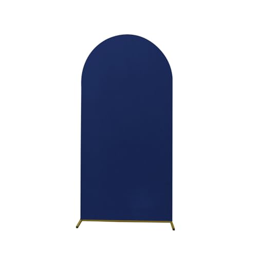 Odot Bogen Hintergrundabdeckung Hochzeitsbogen Abdeckung Runde Oberseite Hintergrund Ständer Abdeckung für Hochzeit Geburtstag Garten Party Bankett Dekoration (6ft/180x80cm,Navy blau) von Odot