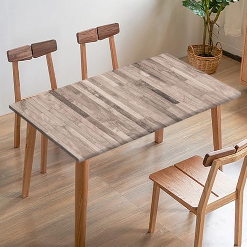 Odot Elastische Tischdecke, 3D-Holzmaserung Tischtuch mit Elastischer Kante, Rechteckige Tischdecke für Outdoor Klapptisch Terrasse Picknick Camping Esszimmer Küche (Holzbrett F,110x110cm) von Odot