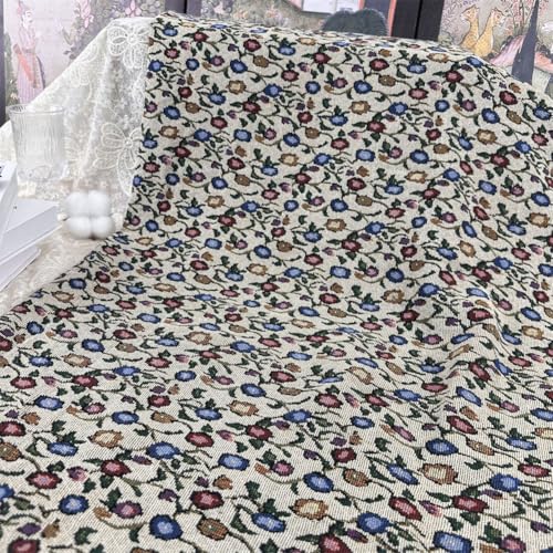 Odot Stoffe zum Nähen Patchwork Stoffe Paket Ornament Gobelin Möbelstoff für Quilten DIY Handwerk Scrapbooking, Dekostoffe Handwerken Jacquard (Pro Meter) (Blume 4,61 Zoll breit) von Odot