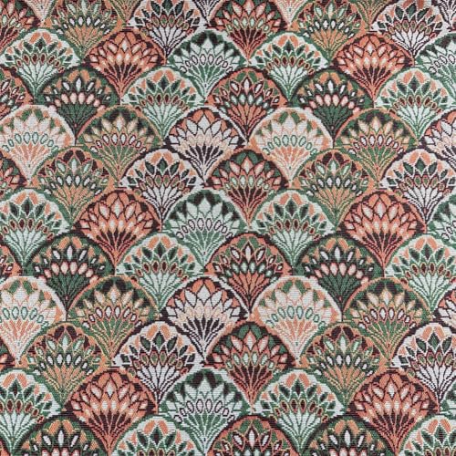 Odot Stoffe zum Nähen Patchwork Stoffe Paket Ornament Gobelin Möbelstoff für Quilten DIY Handwerk Scrapbooking, Dekostoffe Handwerken Jacquard (Pro Meter) (Fischskalen,61 Zoll breit) von Odot