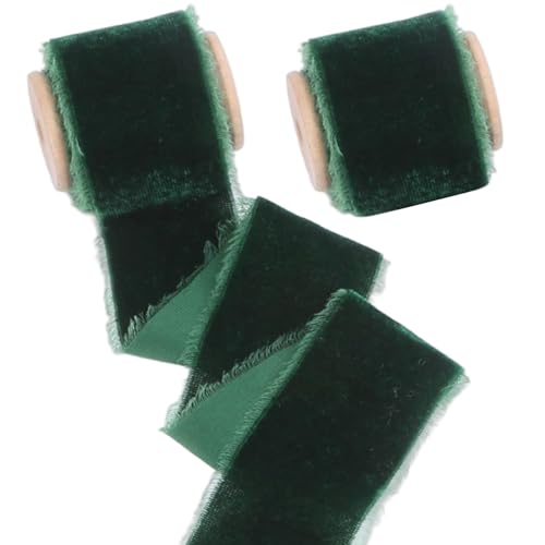 2 Rolls Boho -Band, 1, 1Yard Olivengrüner Samt Einzelgesicht Retro Weihnachtsverpackung für Hochzeitsstrauß Partykranz 2 Rolls Boho -Band, 1, 1Yard Olivengrüner Samt Einzelgesicht Retro Weihnachtsverpackung für Hochzeitsstrauß Partykranz von Odoukey