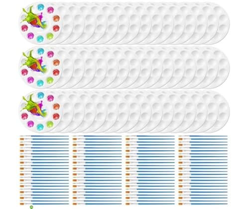 Malpinsel-Set, 150-teilig, 100 Nylon-Pinsel, 50 Farbschalen-Paletten Malpinsel-Set, 150-teilig, 100 Nylon-Pinsel, 50 Farbschalen-Paletten von Odowalker