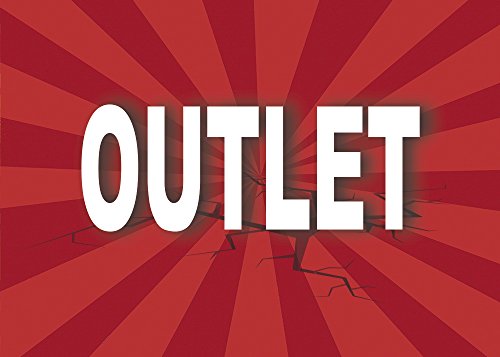 Cartel Outlet | Kundenstopper Standard Outlet | Plakat Angebot Outlet | Schild Chance Outlet | 0,70 m x 0,50 m von Oedim
